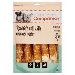 Companion Rawhide Chicken Roll Wrap Chewy Rolls With Chicken STOR PÅSKE 1kg